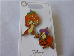Disney Trading Pins 144390 Chip And Dale With Pumpkins - Halloween Set