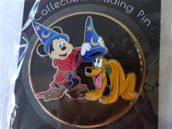 Disney Trading Pins 146203 Artland - Mickey & Pluto Sorcerer Hats - Stained Glass