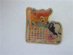 Disney Trading Pin 14988     JDS - Bambi & Flower - Bambi - April - Sweet Kiss Calendar 2003