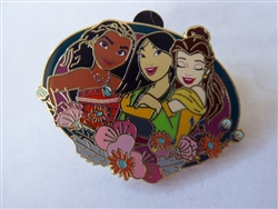 Disney Trading Pin 151670 Princesses - Moana & Mulan & Belle - Booster