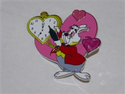 Disney Trading Pin 154126     DLP - White Rabbit - Alice in Wonderland - Valentine