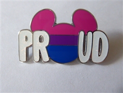 Disney Trading Pin 155720     Pink, Purple and Blue - Rainbow - Mickey Head - Proud