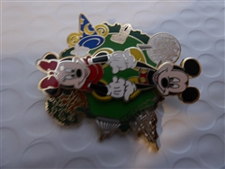 Disney Trading Pin WDW - 4 Park Spinner (Mickey & Minnie)