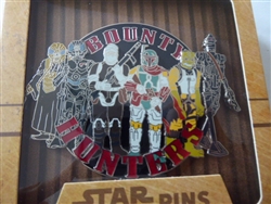 Disney Trading Pin 158869     Zuckuss, 4LOM, Dengar, Boba Fett, Bossk and IG11 - Bounty Hunters - Star Wars - Jumbo
