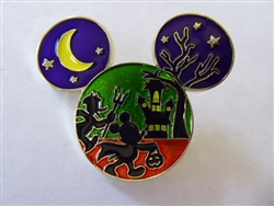 Disney Trading Pin 159359     Uncas - Mickey and Donald - Silhouette - Haunted House - Halloween