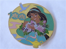 Disney Trading Pin 159624     Pink a la Mode - Jasmine - Aladdin - Princess Florals - Disney 100 - Jumbo