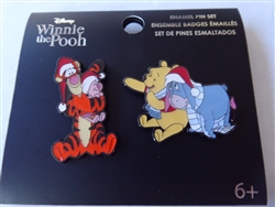 Disney Trading Pin 159954     Loungefly - Winnie the Pooh, Tigger, Eeyore and Piglet - Santa Hat - Christmas