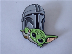 Disney Trading Pin 161153  Grogu - Star Wars The Mandalorian - Peeking out from under helmet