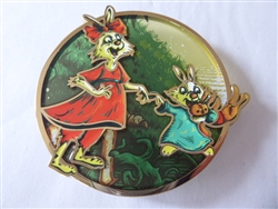 Disney Trading Pin  161509     Artland - Sis and Tagalong Round - Robin Hood - Alex Hovey Series - Stained Glass - Bunny Rabbits