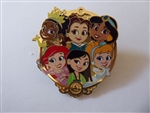 Disney Trading Pin 161692     Tiana, Belle, Jasmine, Ariel, Mulan and Cinderella - Princesses