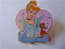 Disney Trading Pin 161824  Cinderella and Jaq - Heart Portrait