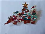 Disney Trading Pin 162059     DLP - Chip and Dale Dressed as Santa and Elf - Christmas - Gingerbread Tree