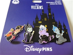 Disney Trading Pin 162068     Jafar, Maleficent, Ursula and Hades - Villains - Booster - Set