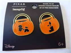 Disney Trading Pins 162088     Loungefly - Wall E, Eve and Boot - Jack o Lantern Bucket - Halloween