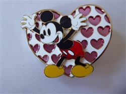 Disney Trading Pin 162362     DSSH - Mickey - Full Eye - Valentine Hearts - Stained Glass