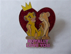 Disney Trading Pin 162559     DLP - Simba and Nala - Royally Love you - Valentine's Day - Lion King