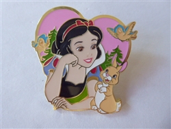 Disney Trading Pin  162740  Snow White - Forest Woodland Animals - Bluebirds and Rabbit - Pink Heart