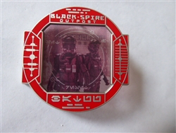 Disney Trading Pin 163078     Tie Fighter Pilot - Black Spire Outpost - Star Wars Galaxy's Edge - Monthly - First Order - Red Stained Glass