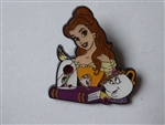 Disney Trading Pin 163809     Loungefly - Belle, Mrs Potts and Chip - Rose - Book - Princess and Sidekick - Mystery - Beauty and the Beast