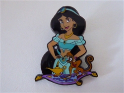 Disney Trading Pin 163813     Loungefly - Jasmine, Abu and Carpet - Lamp - Princess and Sidekick - Mystery - Aladdin