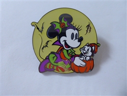 Disney Trading Pins 167877     Minnie Mouse and Figaro - Pumpkin - Happy Halloween 2024 - Glow in the Dark