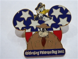 Disney Trading Pin 16881 DLR Veterans Day 2002 (Donald Duck and Pete)