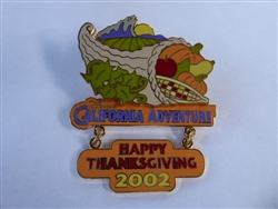 Disney Trading Pin   16903 DCA - Thanksgiving 2002 (Dangle)