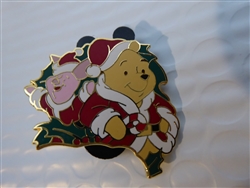 Disney Trading Pin 16957 DS - 12 Months of Magic Christmas Wreath Series (Pooh and Piglet)