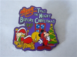 Disney Trading Pins 17334 WDW - Mickey's Very Merry Christmas Party Series #5 'Twas the Night Before Christmas (Mickey and Pluto) Glows