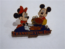 Disney Trading Pin 17581 WDW - Thanksgiving Day 2002 (Mickey and Minnie) 3D