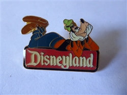 Disney Trading Pin  1783 Goofy 2000 Disneyland Sign Logo black epoxy prototype