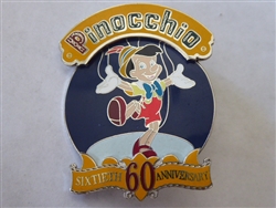 Disney Trading Pin  1795 DLR - Pinocchio 60th Anniversary Production Sample