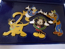Disney Trading Pin 1819 WDW - Hand-in-Hand 2000 Character Logo Boxed Set (4 Pins)