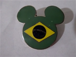 Disney Trading Pin 18702 Epcot World Showcase - Mickey Head & Ears (Brazil)