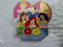 Disney Trading Pin 18805 WDW - 2003 The Magical Place To Be (Princesses)