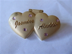 Disney Trading Pin 19093 DLR - Two Hearts (Jasmine & Aladdin) Jeweled/Hinged
