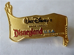 Disney Trading Pin  2066 Disneyland USA Gold Scroll