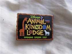 Disney Trading Pin   2132: Disney's Animal Kingdom Lodge -- Opening Spring 2001
