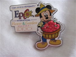 Disney Trading Pin 21613: Epcot International Flower & Garden Festival 2003 - 10th Anniversary (Mickey) Free D