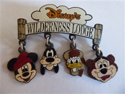 Disney Trading Pin  2181 Wilderness Lodge Dangle (4 Characters)