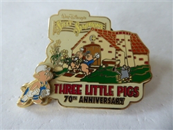 Disney Trading Pin  22000 DLR - The Three Little Pigs (70th Anniversary)