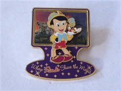 Disney Trading Pin 23131 DLR - Where Friends Share the Magic (Pinocchio & Jiminy) 3D