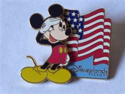 Disney Trading Pin 23420 DLR - Mickey's All American Pin Festival (Mickey Saluting Flag) Surprise Release