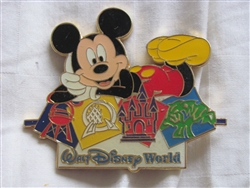 Disney Trading Pin 241: Retired Mickey and WDW Four Park Logos
