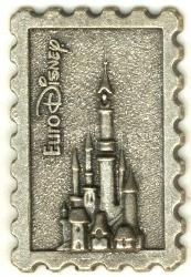 Disney Trading Pins 2469: Euro Disney pewter castle stamp pin
