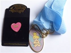 Disney Trading Pin 25352 Disney Auctions (P.I.N.S.) - Tinker Bell (Lanyard & Heart Pin)