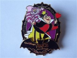 Disney Trading Pin 25510     M&P - Queen of Hearts & Cheshire Cat - Bat Frame - Halloween 2003