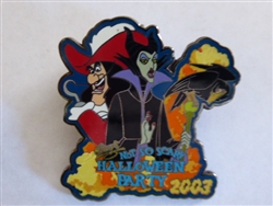 Disney Trading Pin 26324 WDW - Mickey's Not-So-Scary Halloween Party 2003 (Captain Hook, Maleficent & Diablo)