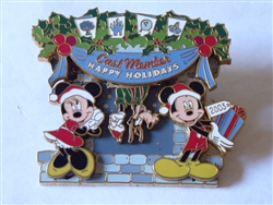 Disney Trading Pin  27219 WDW - Cast Member Exclusive - Happy Holidays 2003 (Mickey, Minnie & Goofy)