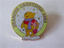 Disney Trading Pin  27440 DLR - Cast Member - Seasons Greetings 2003 (Pooh & Piglet)